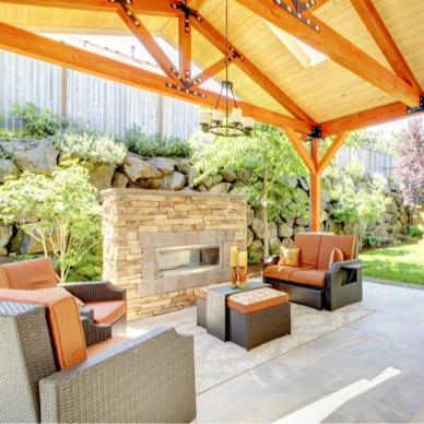 backyard-outdoor-brick-fireplace-design